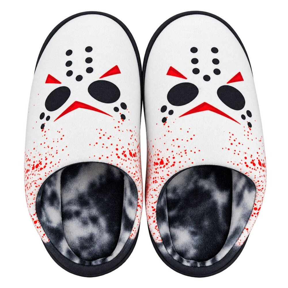 Offical Friday the 13th Jason Voorhees Slippers/Mules Men's LARGE Mask Horror